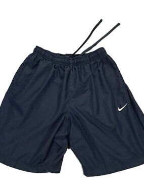 Nike Hybrid Shorts Men XXL 2XL Navy Blue White Swoosh Mesh Lined 644851-475
